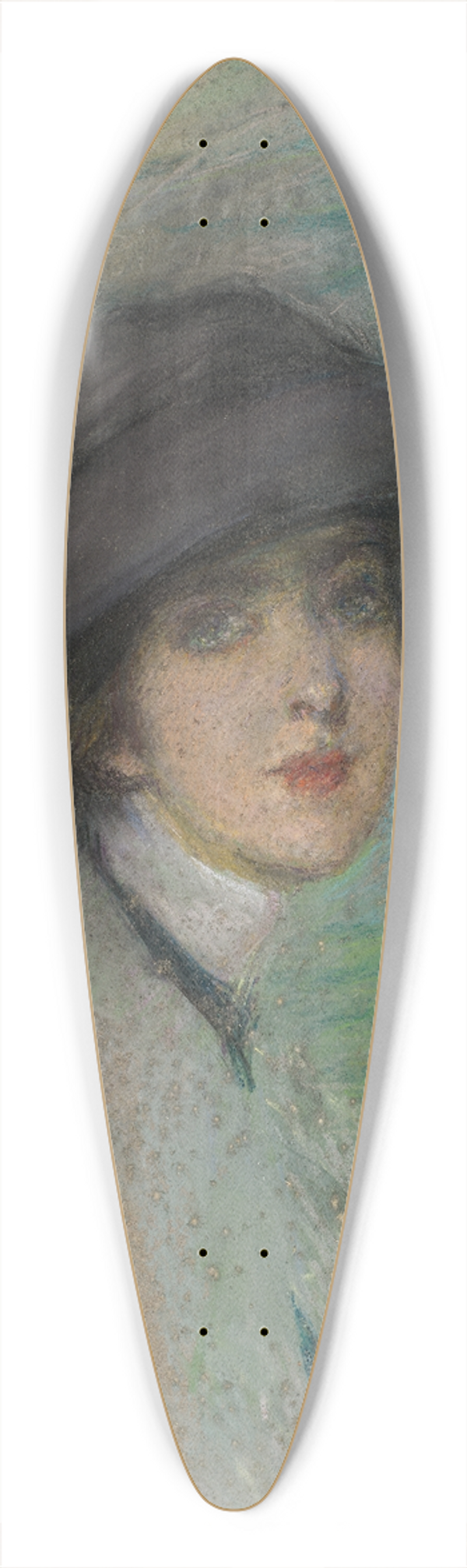 Alice Pike Barney - The Traveler 39.3 inch art pintail longboard deck