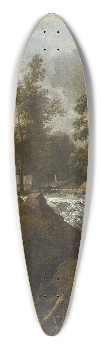 Allaert van Everdingen - Landscape with Waterfall 39.3 inch art pintail longboard deck