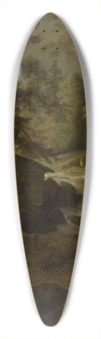 Allaert van Everdingen - Norwegian Landscape with Watermill on a Stream 39.3 inch art pintail longboard deck