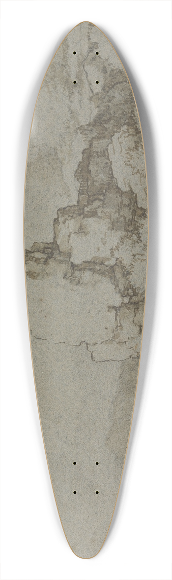 Allaert van Everdingen - Rock section by the water 39.3 inch art pintail longboard deck