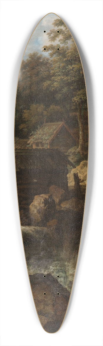 Allaert van Everdingen - Swedish Landscape with a Waterfall 39.3 inch art pintail longboard deck