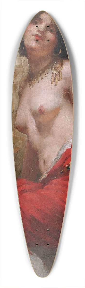 Allan Douglas Davidson - Seated odalisque 39.3 inch art pintail longboard deck