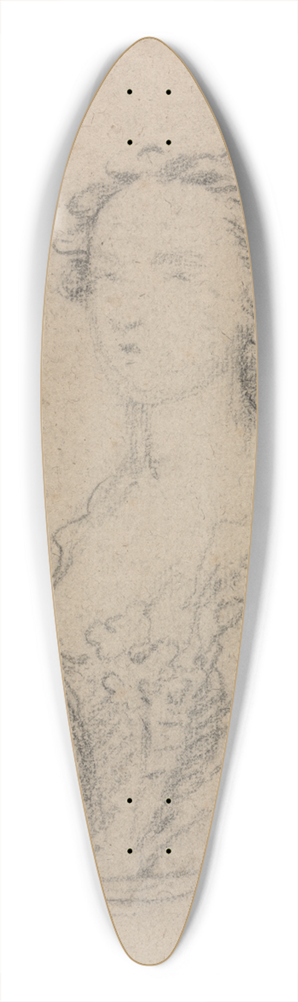 Allan Ramsay - Study for the Portrait of a Woman 39.3 inch art pintail longboard deck