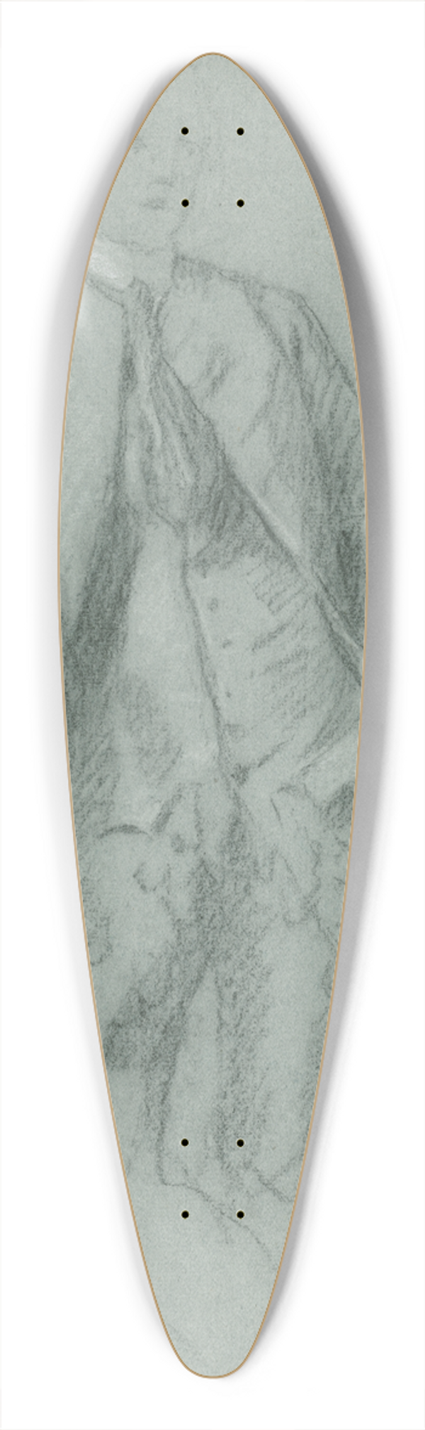 Allan Ramsay - Study for the Portrait of William Guise 39.3 inch art pintail longboard deck