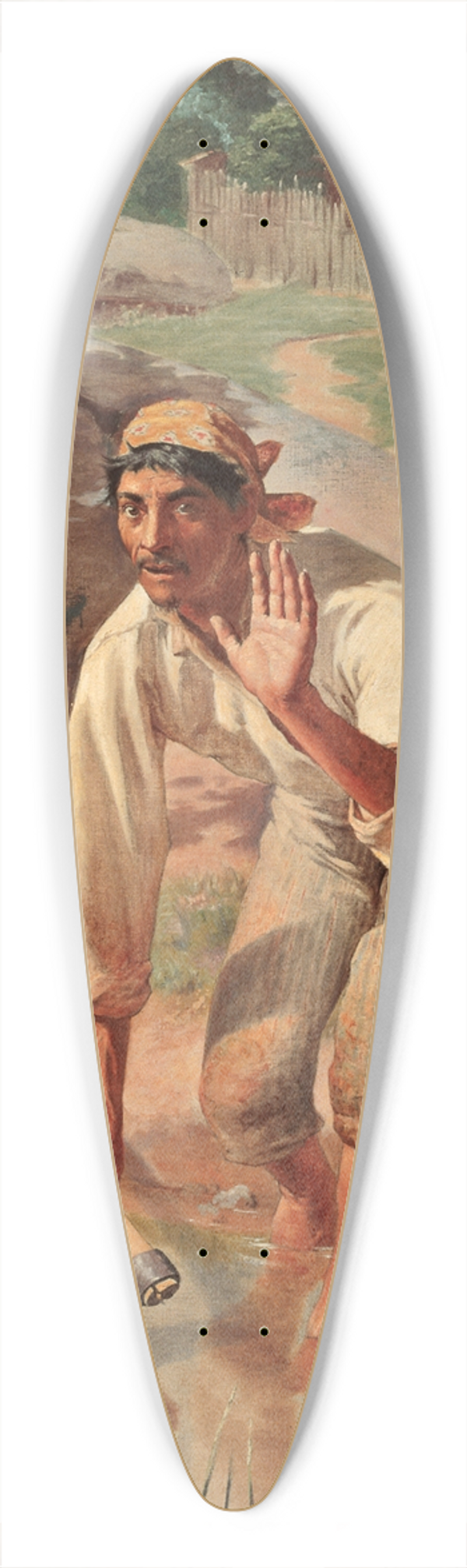 Almeida Jnior - Interrupted Whetting 39.3 inch art pintail longboard deck