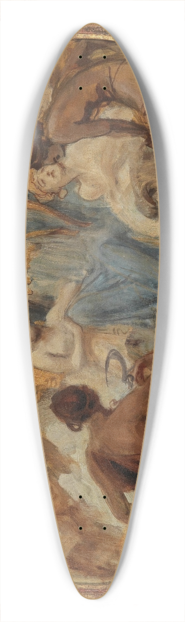 Alois Hans Schram - Allegory, ceiling sketch 39.3 inch art pintail longboard deck