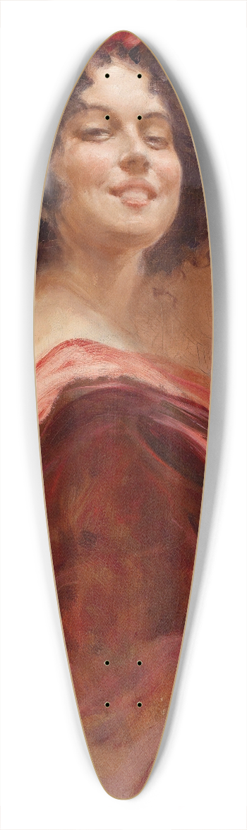 Alois Hans Schram - Zigeunerin mit Tambourin 39.3 inch art pintail longboard deck