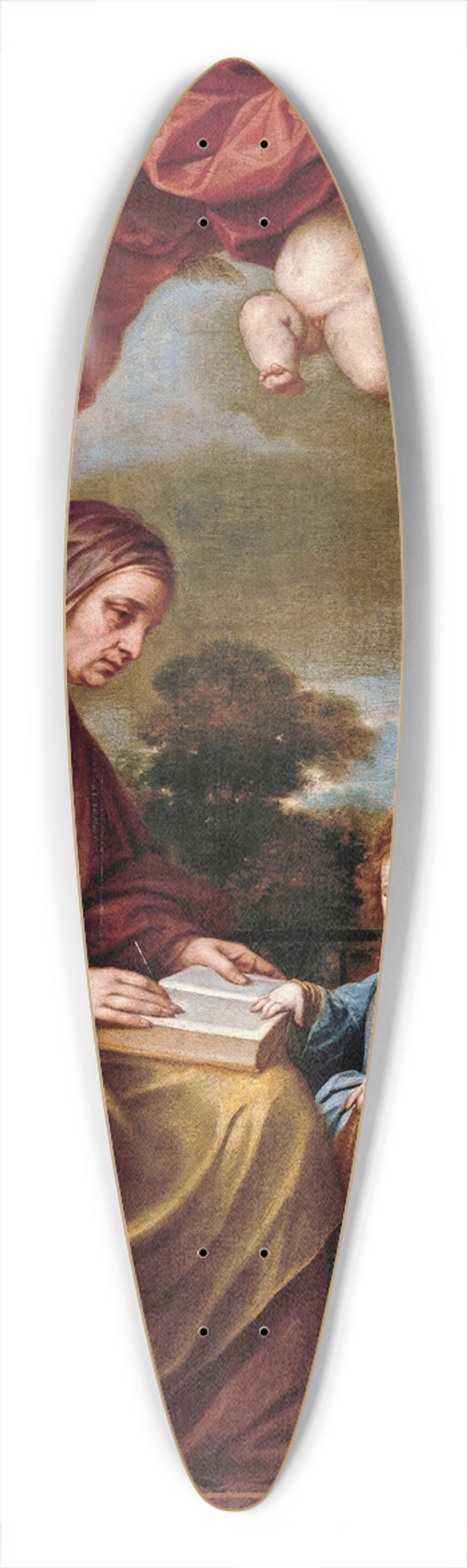Alonso Cano - The Education of the Virgin Mary 39.3 inch art pintail longboard deck
