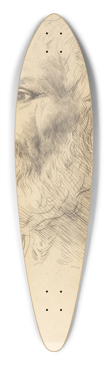 Alphonse Legros - Head of Souliote (Tete de Souliote) 39.3 inch art pintail longboard deck