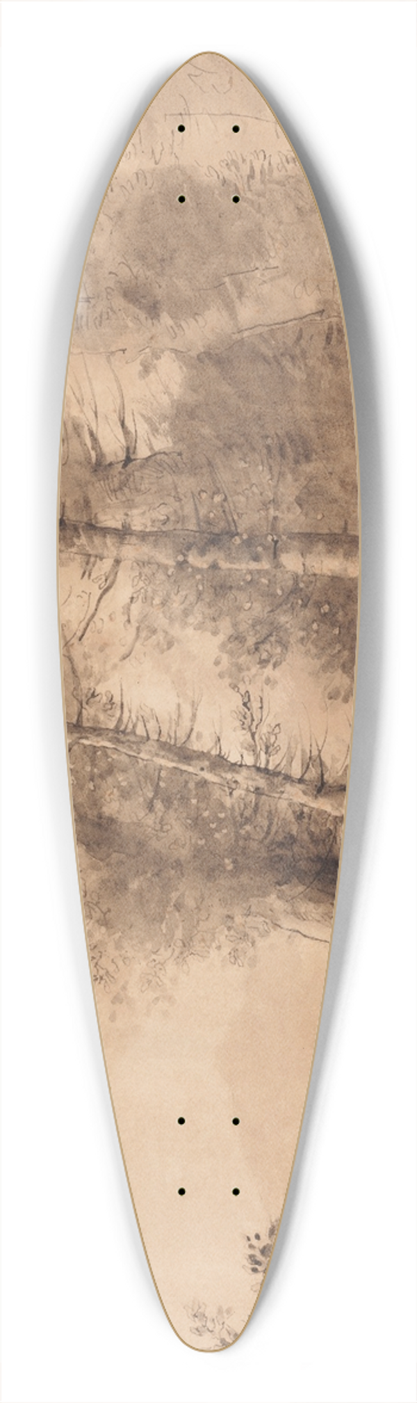 Alphonse Legros - In the Skirts of the Forest 39.3 inch art pintail longboard deck