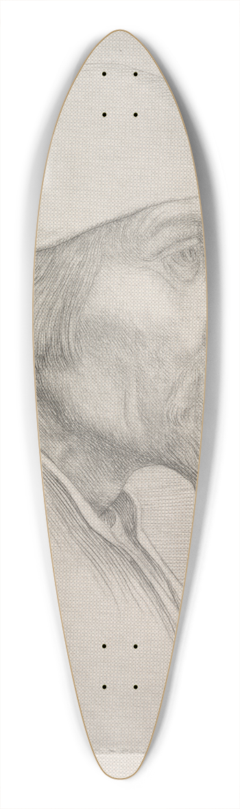 Alphonse Legros - Man in a Skullcap 39.3 inch art pintail longboard deck