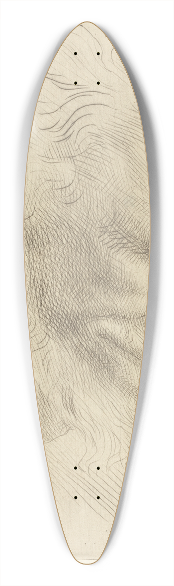Alphonse Legros - Study for the Head of a Man (Etude de tete dhomme) 39.3 inch art pintail longboard deck