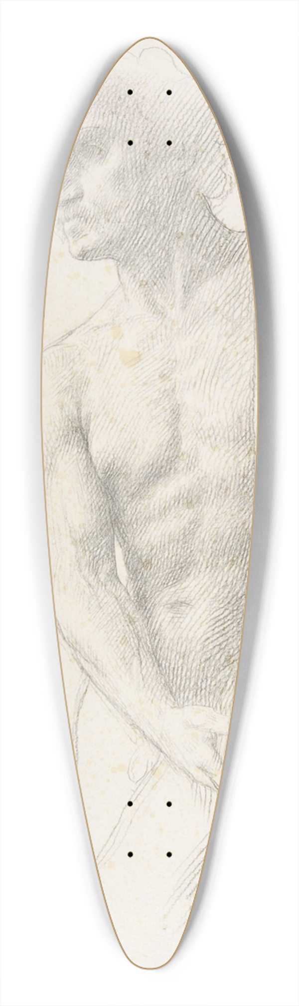 Alphonse Legros - Study of a Figure 39.3 inch art pintail longboard deck