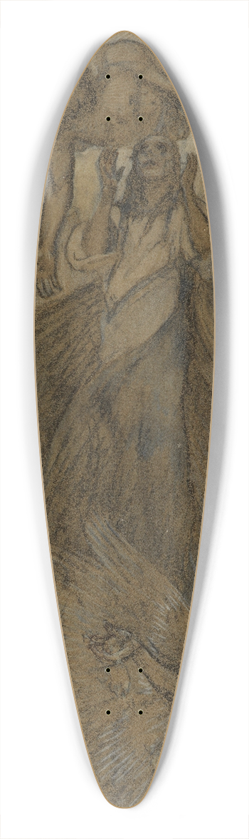 Alphonse Mucha - Ascension 39.3 inch art pintail longboard deck
