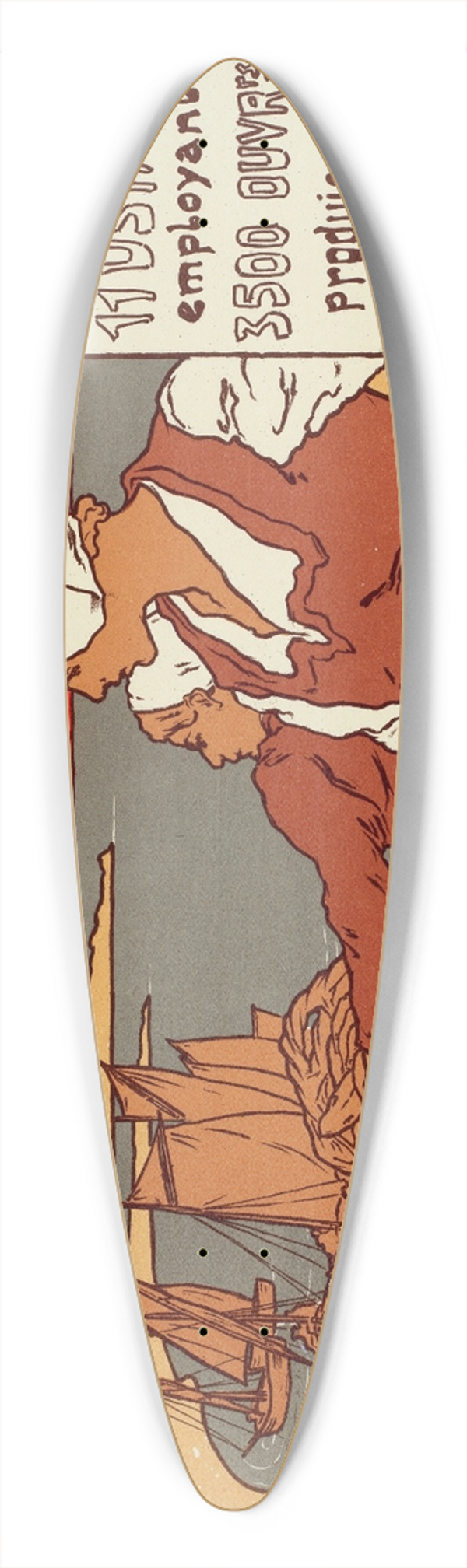Alphonse Mucha - Bires De La Meuse 39.3 inch art pintail longboard deck