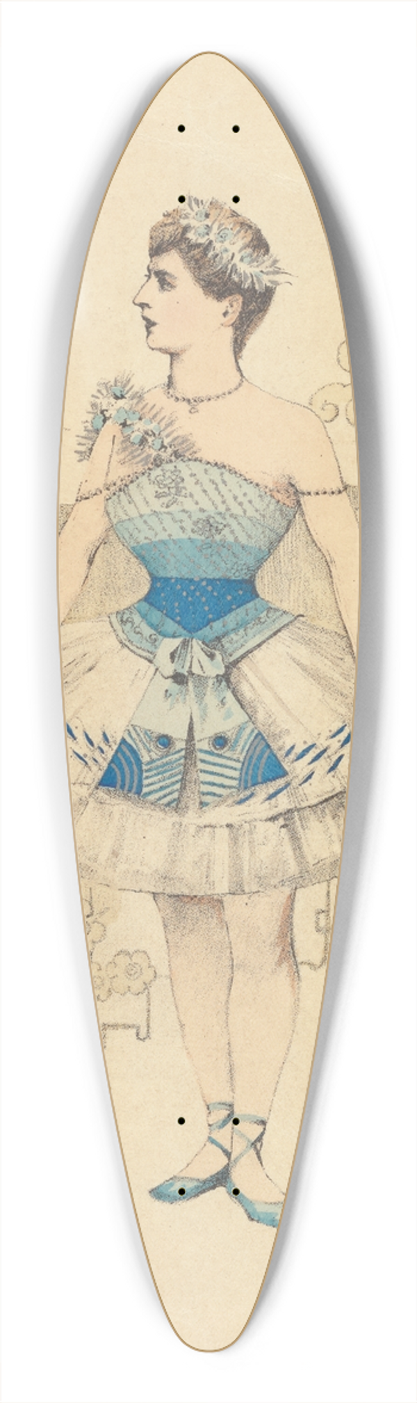 Alphonse Mucha - Le rve 39.3 inch art pintail longboard deck