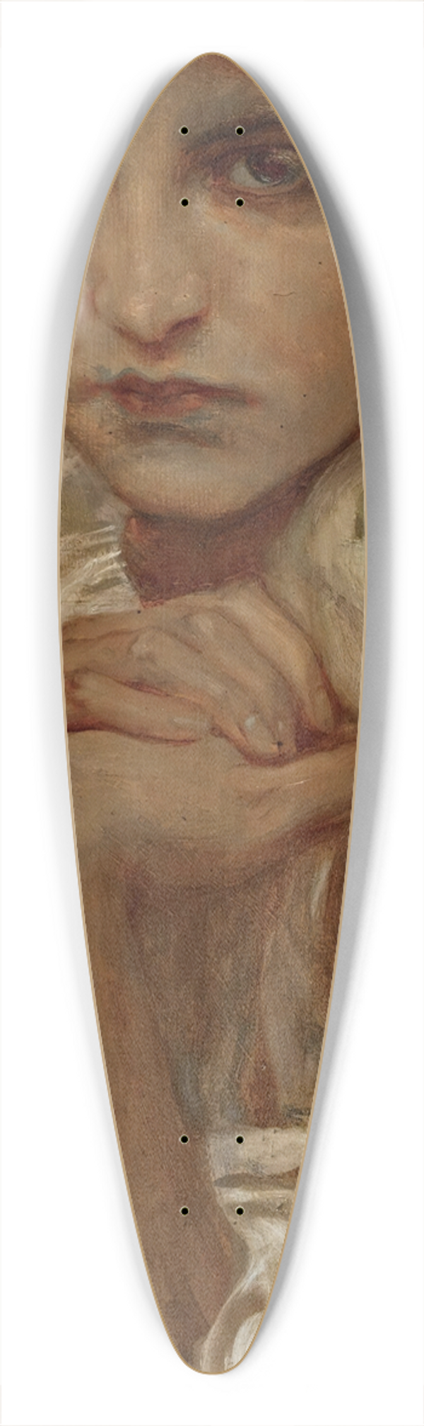 Alphonse Mucha - Portrait of a Girl 39.3 inch art pintail longboard deck
