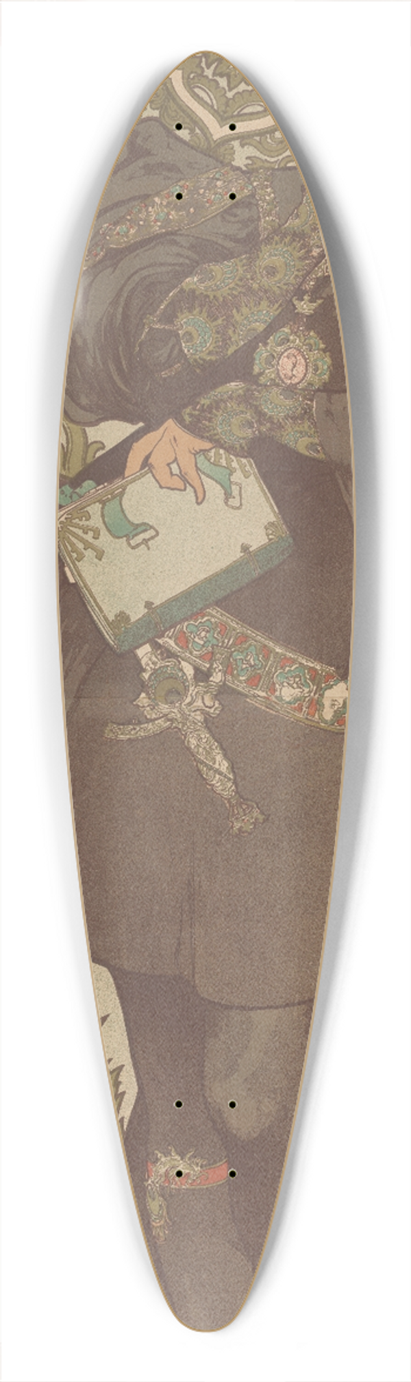 Alphonse Mucha - Sarah Bernhardt in Lorenzaccio, Theatre de la Renaissance 39.3 inch art pintail longboard deck
