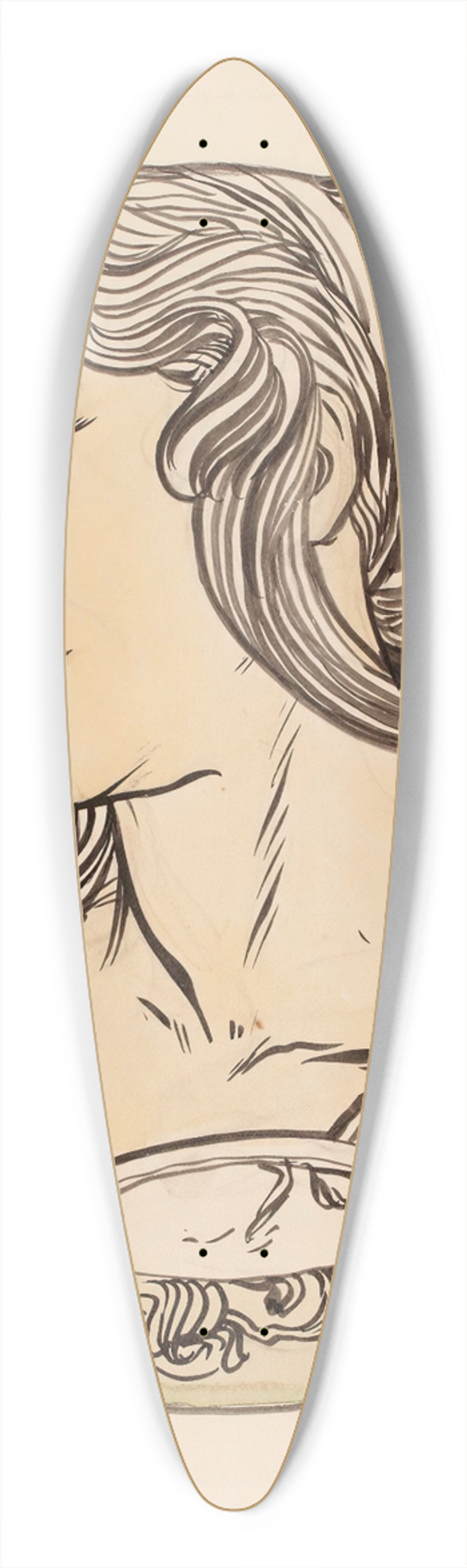 Alphonse Mucha - Vitrail pour la faade de la boutique Fouquet 39.3 inch art pintail longboard deck
