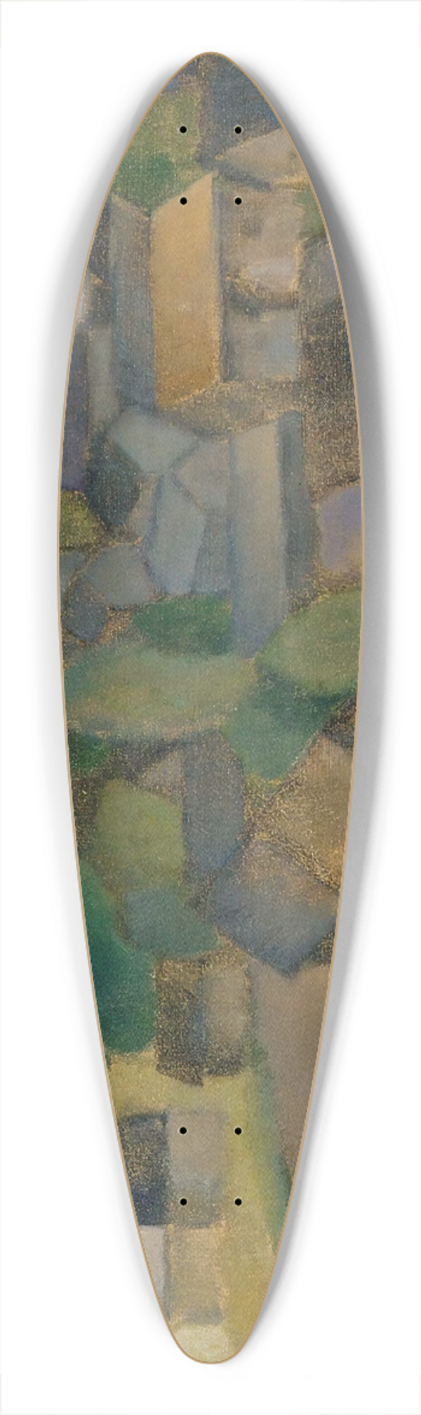 Alvar Cawn - Landscape from France 39.3 inch art pintail longboard deck