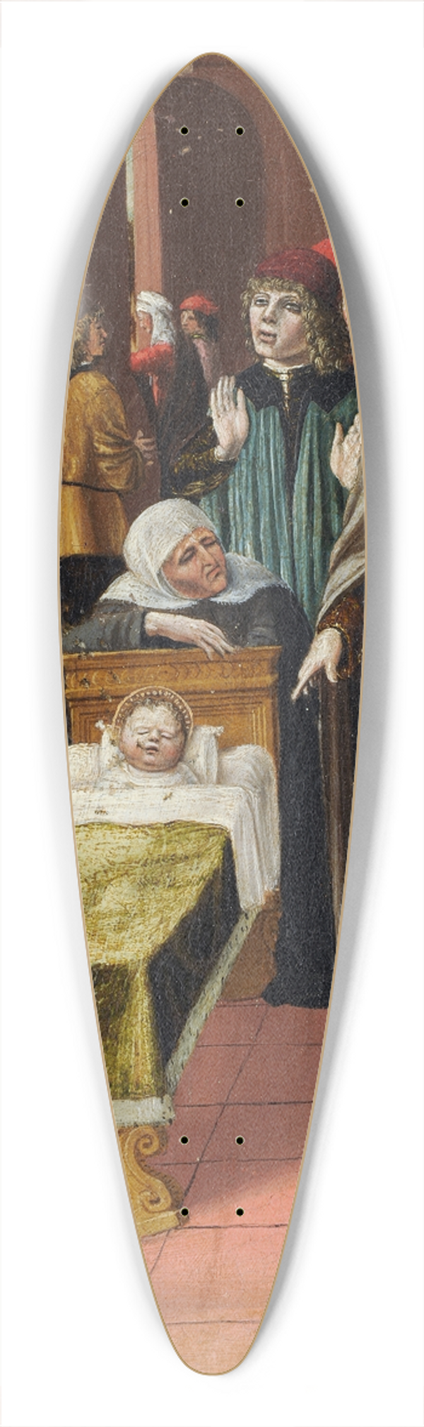 Ambrogio Bergognone - Saint Ambrose and the Miracle of the Bees 39.3 inch art pintail longboard deck