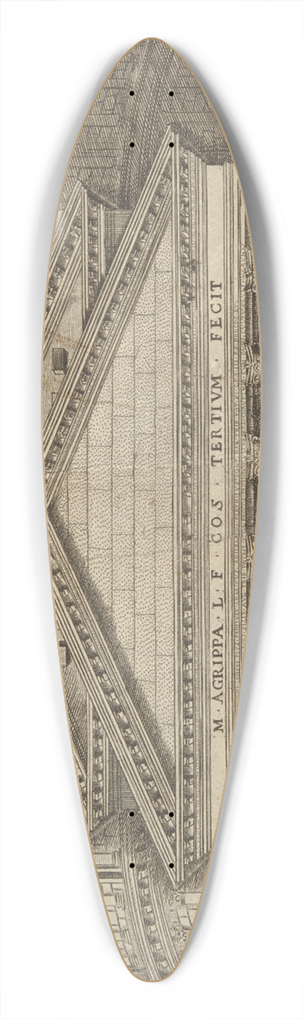 Ambrogio Brambilla - Pantheum Romanum nunc Mariae Cognomento 39.3 inch art pintail longboard deck