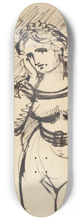 Benjamin Robert Haydon - Figure Study of a Woman 8.25 inch art skate deck