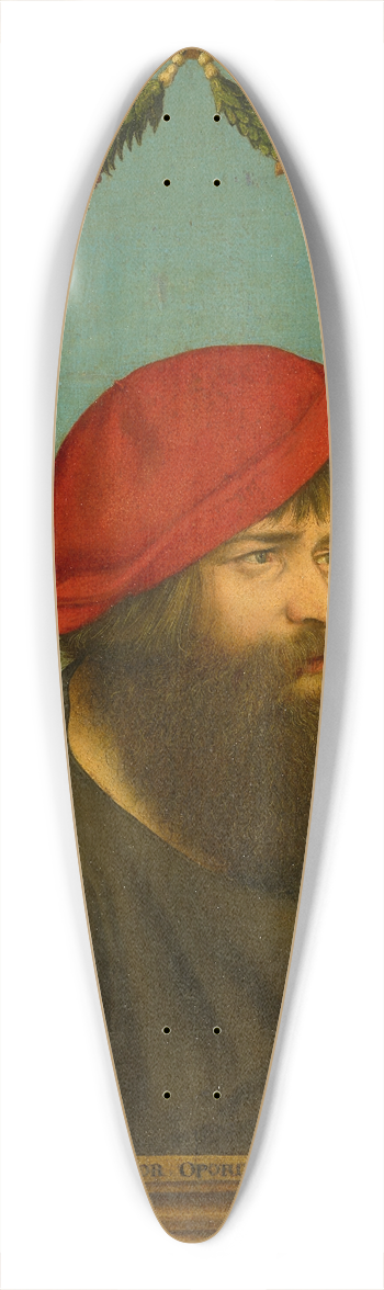 Ambrosius Holbein - Portrait of Hans Herbst (Herbster) 39.3 inch art pintail longboard deck