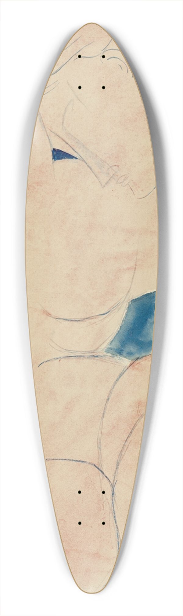 Amedeo Modigliani - Caryatid 39.3 inch art pintail longboard deck