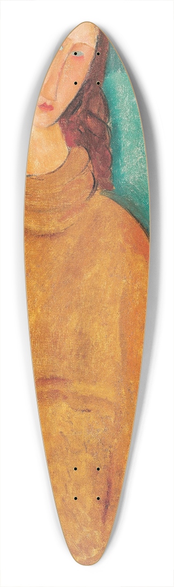 Amedeo Modigliani - Portrait Of Jeanne Hbuterne 39.3 inch art pintail longboard deck