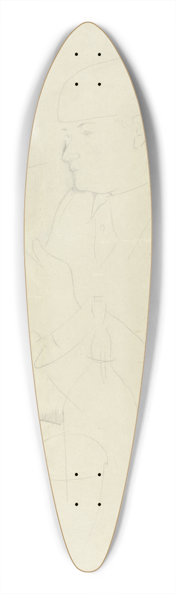 Amedeo Modigliani - Portrait of Vallin 39.3 inch art pintail longboard deck