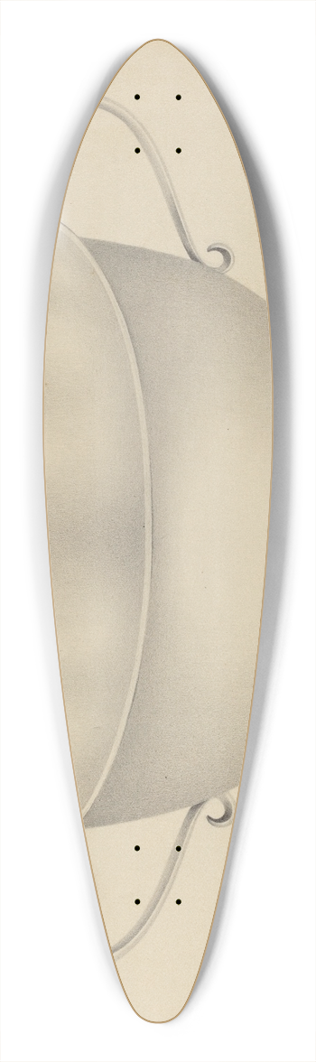 Amelia Tuccio - Silver Bowl 39.3 inch art pintail longboard deck