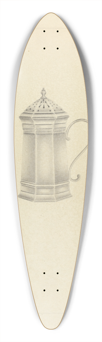 Amelia Tuccio - Silver Caster 39.3 inch art pintail longboard deck