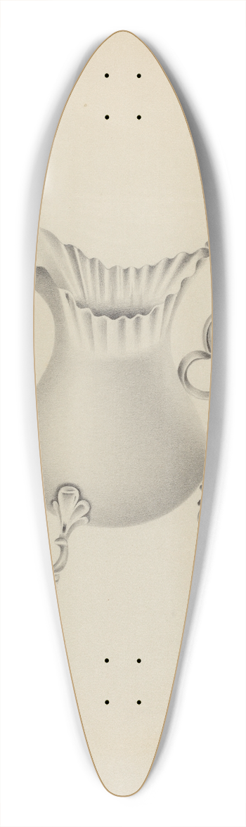 Amelia Tuccio - Silver Creamer 39.3 inch art pintail longboard deck