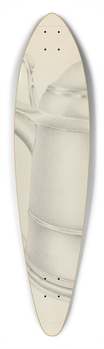 Amelia Tuccio - Silver Tankard 39.3 inch art pintail longboard deck
