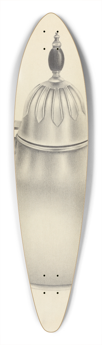 Amelia Tuccio - Silver Teapot 39.3 inch art pintail longboard deck