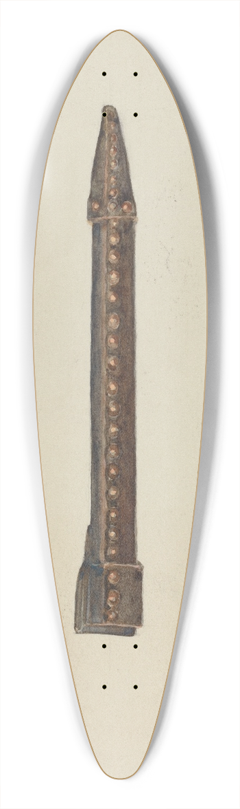 American 20th Century - Cutlass and Leather Scabbard 39.3 inch art pintail longboard deck