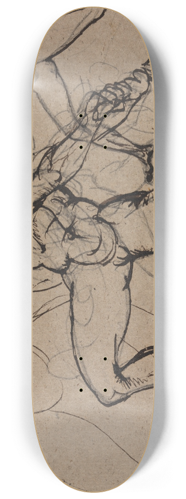 Benjamin Robert Haydon - Study of a Male Nude.. 8.25 inch art skate deck