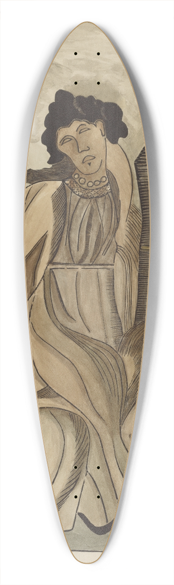 American 20th Century - Plate 41  Santa Barbara  From Portfolio Spanish Colonial Designs of New Mexico 39.3 inch art pintail longboard deck