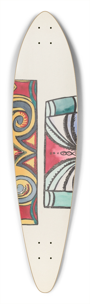 American 20th Century - Plate 49  Miscellaneous Design  From Portfolio Spanish Colonial Designs of New Mexico 39.3 inch art pintail longboard deck