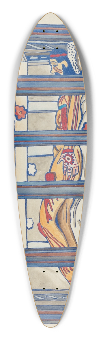 American 20th Century - Plate 4  Christ in the Sepulchre  From Portfolio Spanish Colonial Designs of New Mexico 39.3 inch art pintail longboard deck