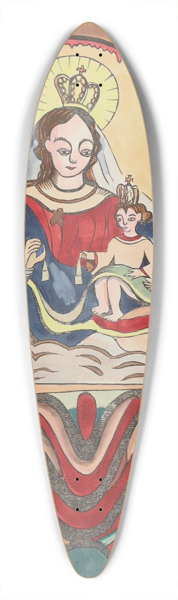 American 20th Century - Plate 7  Our Lady of Mt. Carmel  From Portfolio Spanish Colonial Designs of New Mexico 39.3 inch art pintail longboard deck