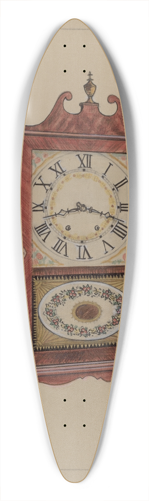 American 20th Century - Shelf Clock 39.3 inch art pintail longboard deck