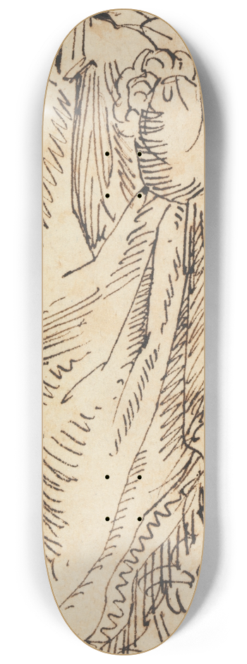 Benjamin Robert Haydon - Study of a Woman, at Rear View 8.25 inch art skate deck