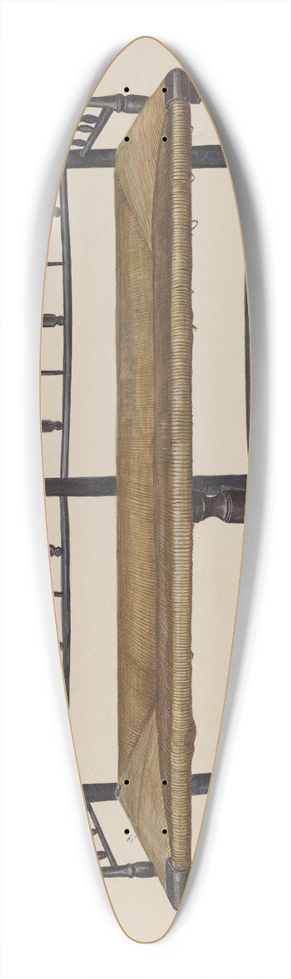 Amos C. Brinton - Settee 39.3 inch art pintail longboard deck