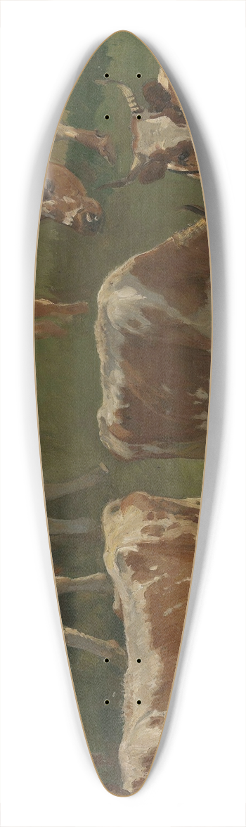 Anders Askevold - Study of Cows 39.3 inch art pintail longboard deck