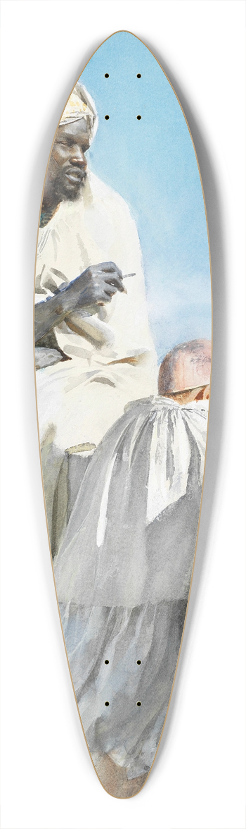 Anders Zorn - Man and boy in Algiers 39.3 inch art pintail longboard deck