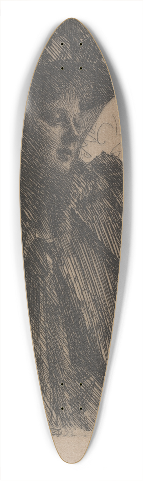 Anders Zorn - Mme. Olga Bratt 39.3 inch art pintail longboard deck