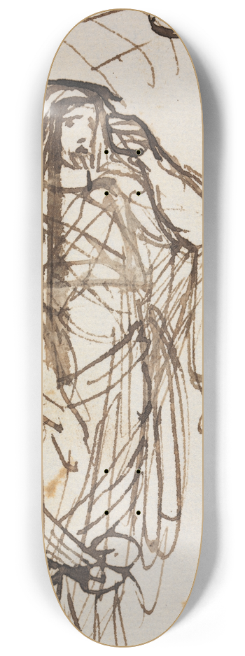 Benjamin Robert Haydon - Study of the Resurrection of Lazarus. 8.25 inch art skate deck