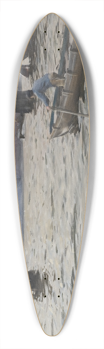 Anders Zorn - The Port of Hamburg 39.3 inch art pintail longboard deck